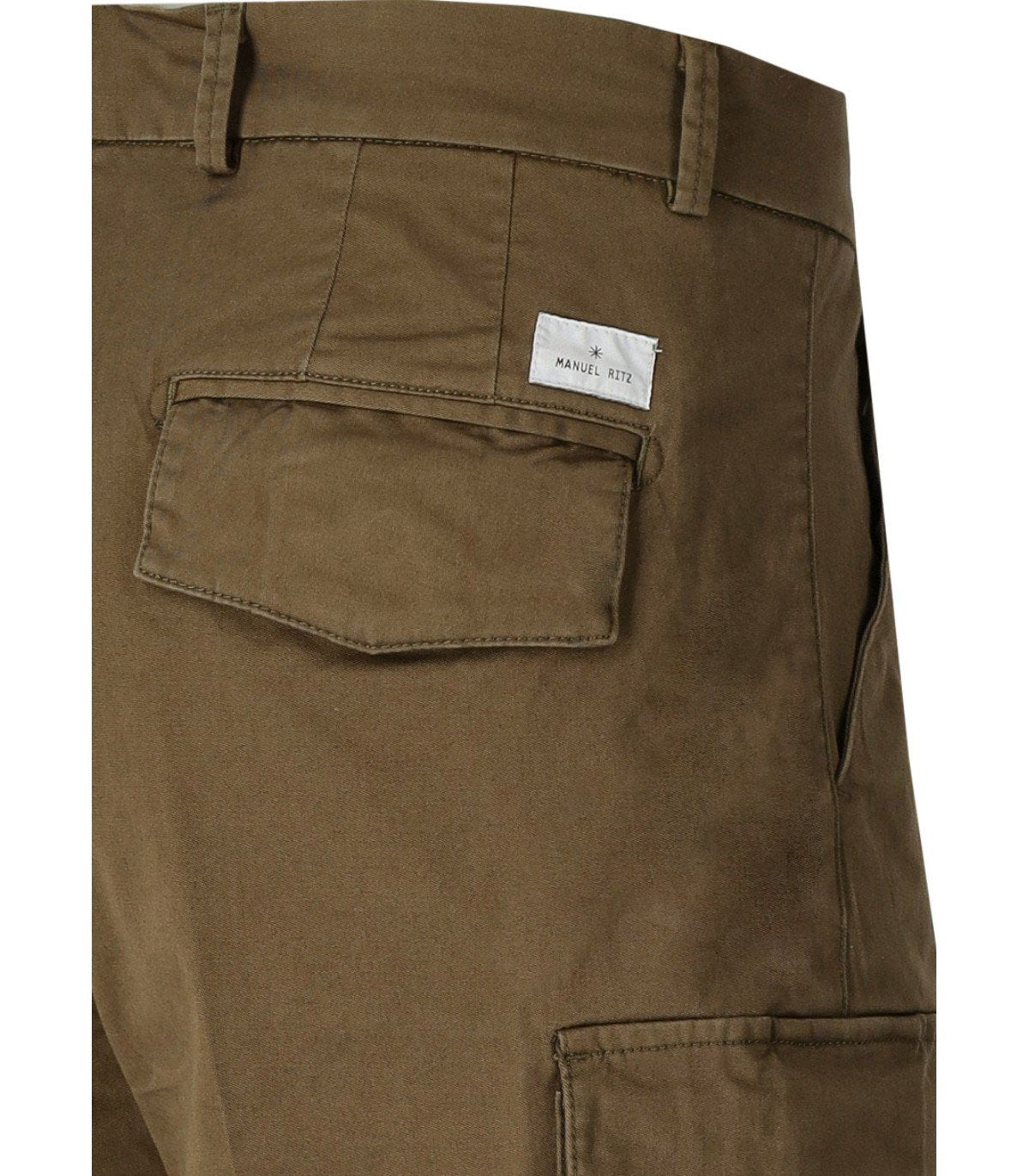 MANUEL RITZ MILITARY GREEN CARGO BERMUDA SHORTS
