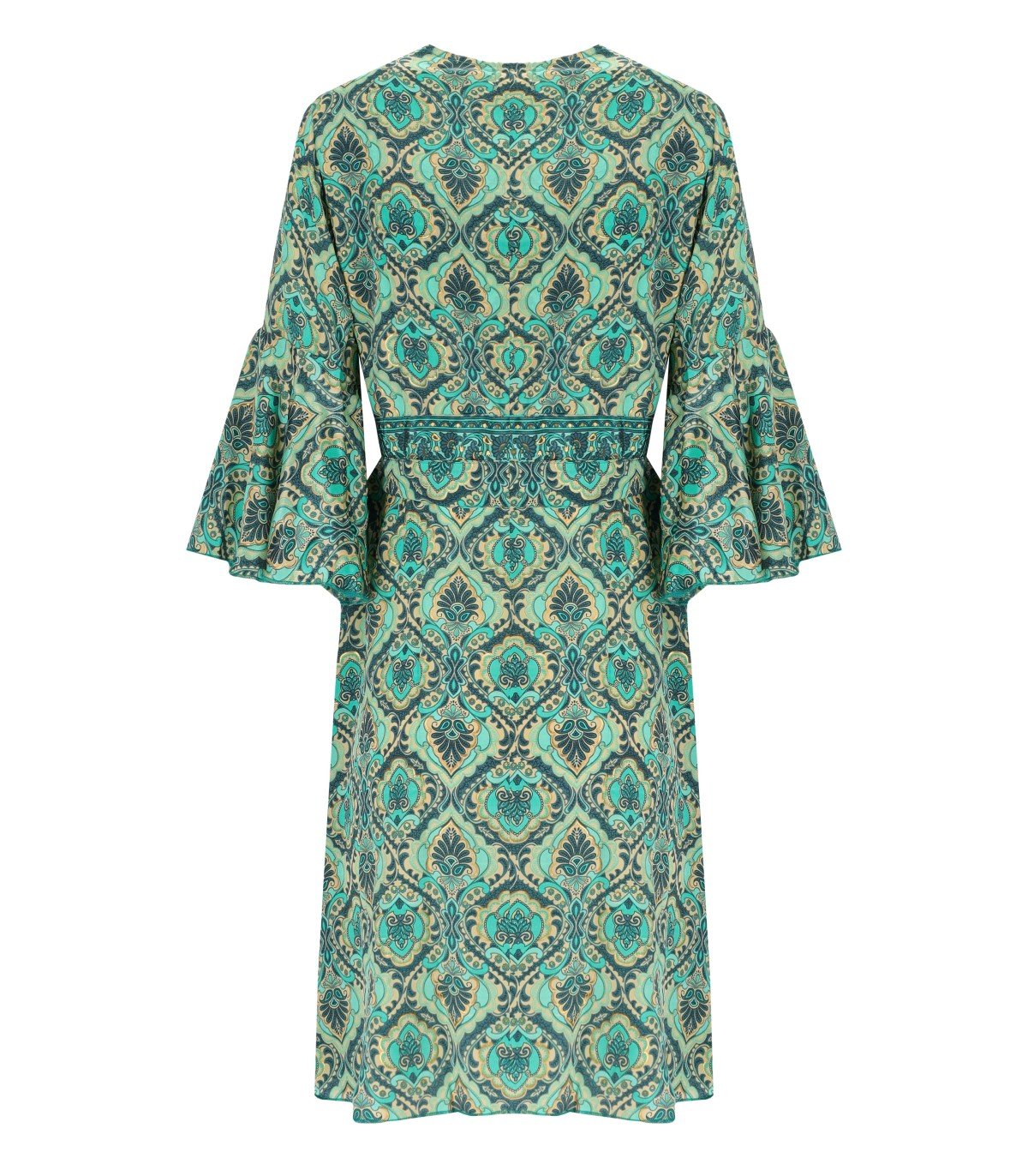 PAHIESA FORMENTERA GREEN WRAP DRESS