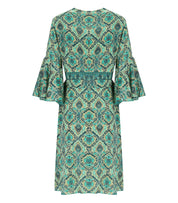 PAHIESA FORMENTERA GREEN WRAP DRESS