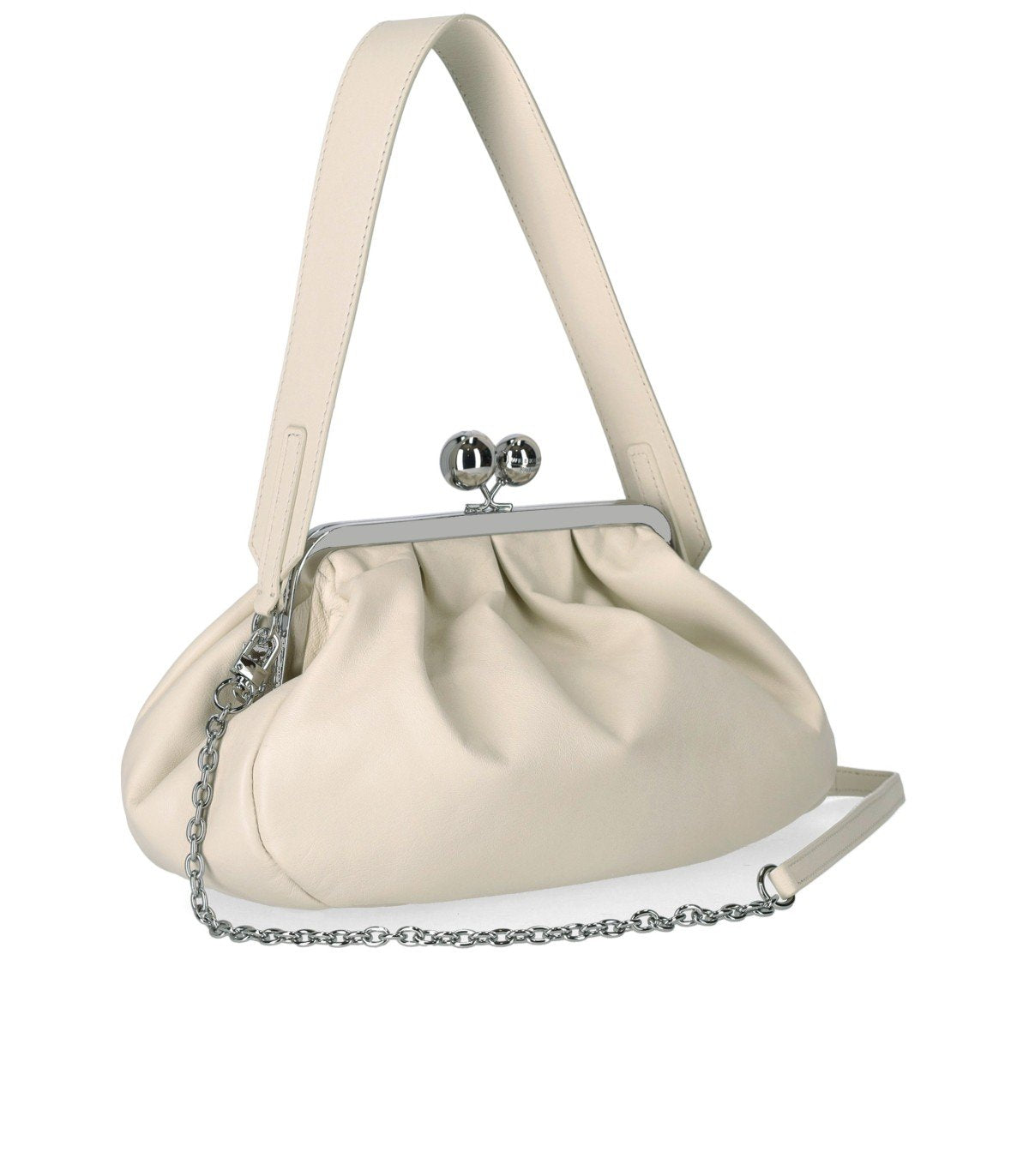 MAX MARA WEEKEND PASTICCINO CUBICO MEDIUM IVORY CLUTCH BAG