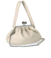 MAX MARA WEEKEND PASTICCINO CUBICO MEDIUM IVORY CLUTCH BAG