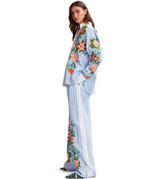 PANTALONE HEVON2 BIANCO E AZZURRO ESSENTIEL ANTWERP