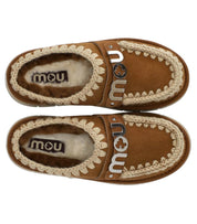 MOU BOUNCE METAL LOGO COGNAC CLOG
