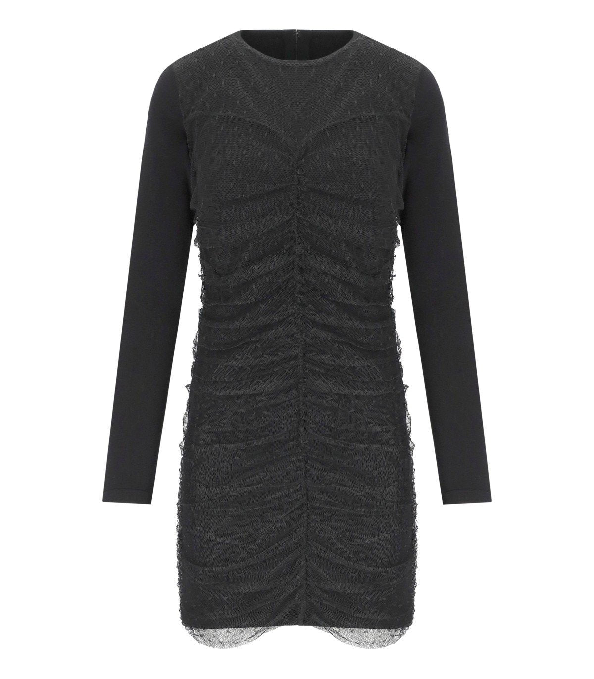 TWINSET BLACK PLUMETIS DRESS
