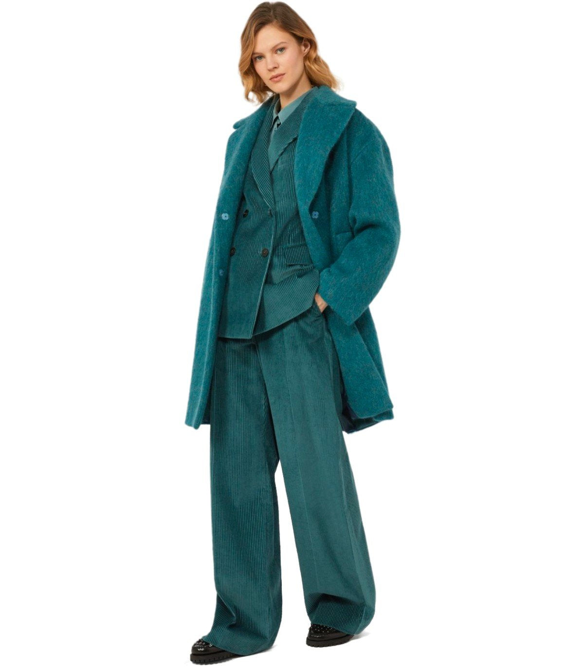 BLAZER DOPPIOPETTO KATANGA PETROLIO MAX MARA WEEKEND