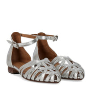 DUCCIO DEL DUCA SILVER FLAT SANDAL
