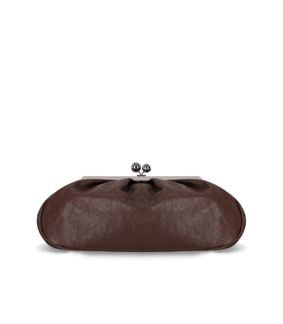 MAX MARA WEEKEND PASTICCINO CRISTIN LARGE DARK BROWN CLUTCH