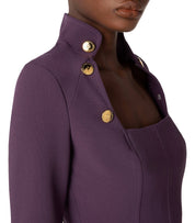 ELISABETTA FRANCHI PURPLE DRESS WITH BUTTONS