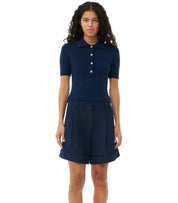 GANNI BLUE BERMUDA SHORTS