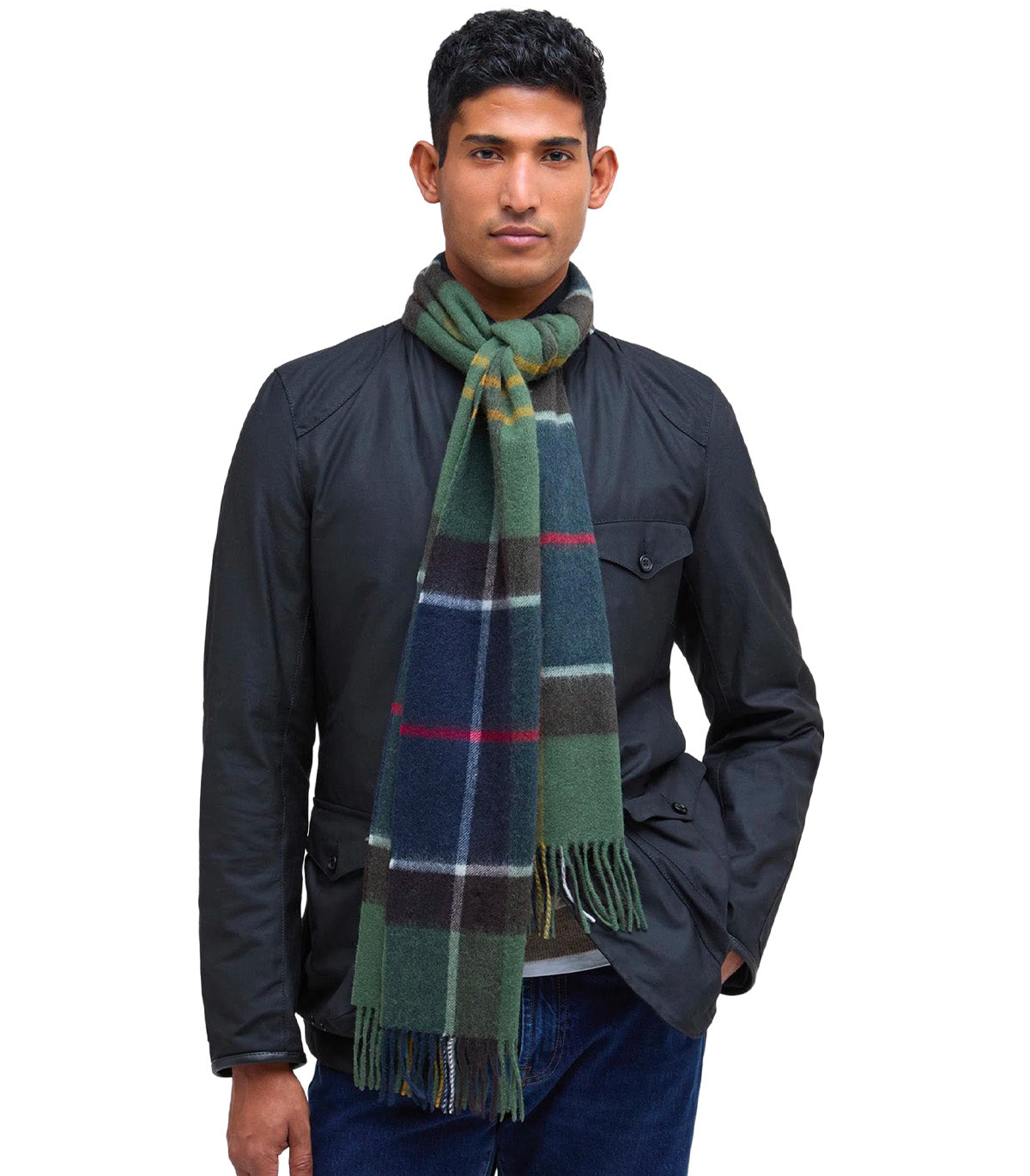 SCIARPA CARRBRIDGE TARTAN VERDE BLU BARBOUR