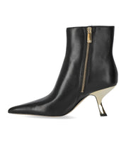 MICHAEL KORS LUNA BLACK HEELED ANKLE BOOT