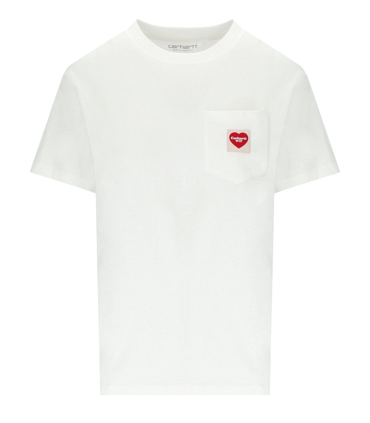 CARHARTT WIP W'S S/S POCKET HEART WHITE T-SHIRT