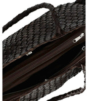 BOLSO DE HOMBRO VINTAGE MESH MARRÓN OSCURO DRAGON DIFFUSION