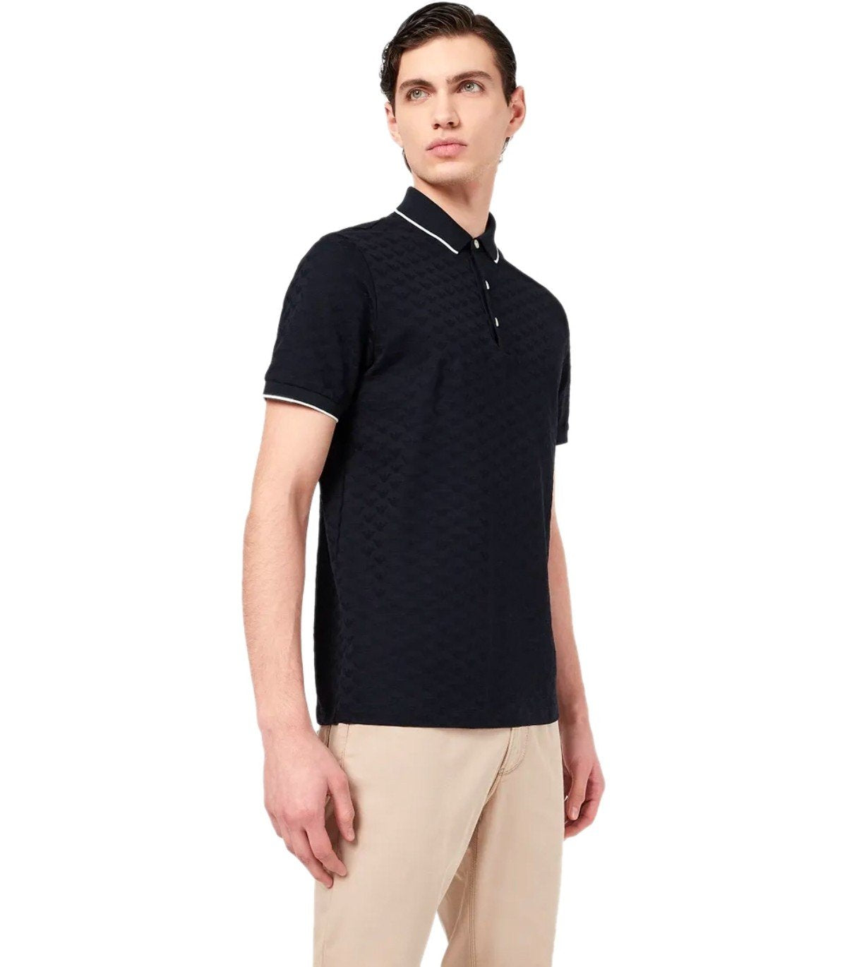 EMPORIO ARMANI NAVY BLUE POLO SHIRT