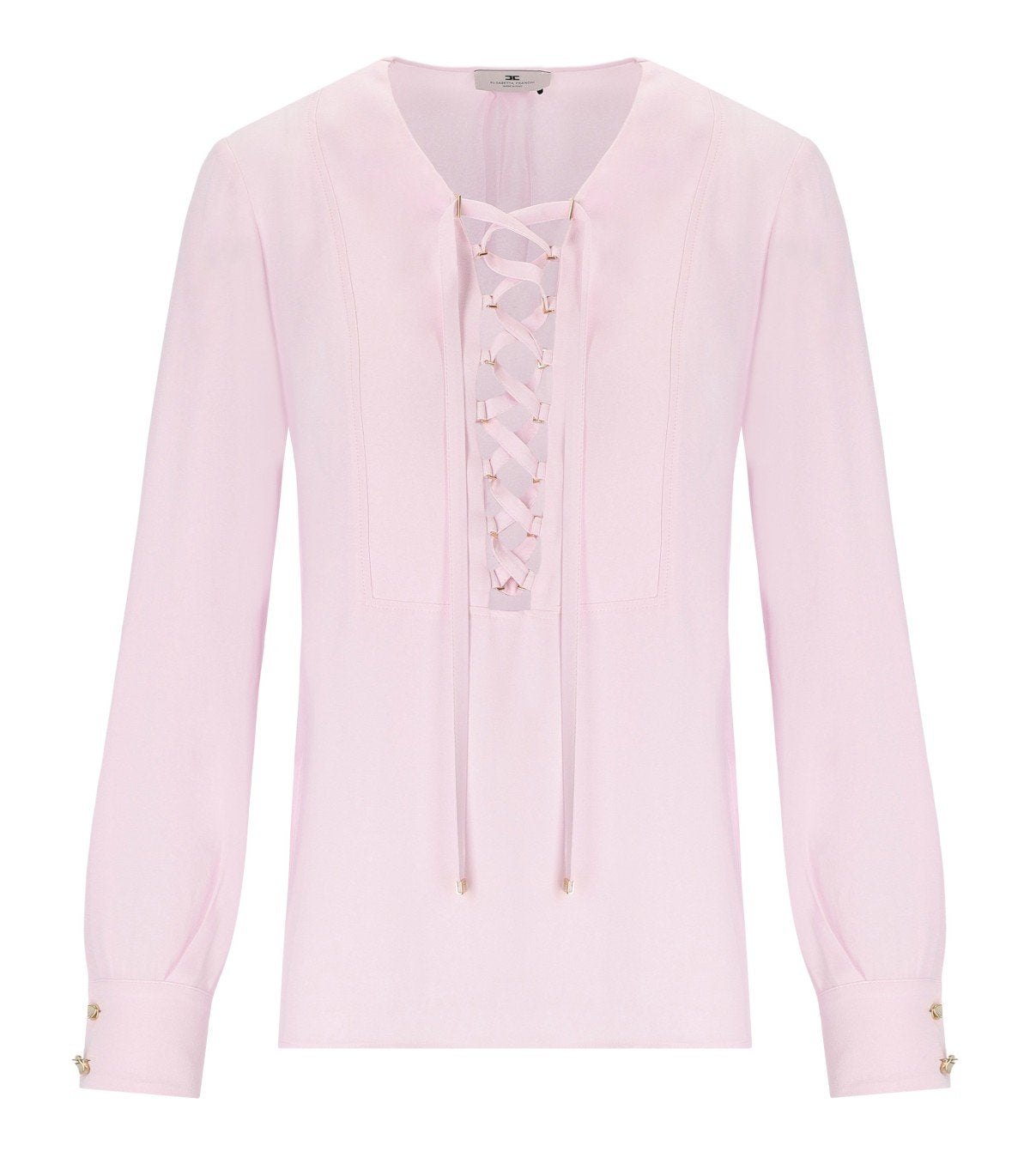 ELISABETTA FRANCHI QUARZO SHIRT WITH LACES