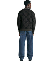 DAILY PAPER KIRABO MONOGRAM DARK GREY CARDIGAN