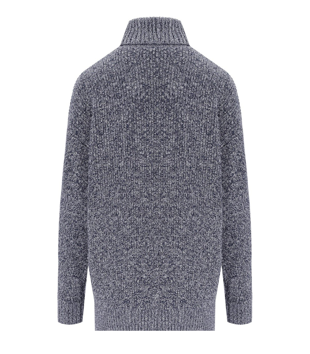 ELISABETTA FRANCHI NAVY BLUE TURTLENECK SWEATER