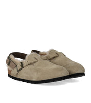 BIRKENSTOCK TOKIO SHEARLING TAUPE CLOG