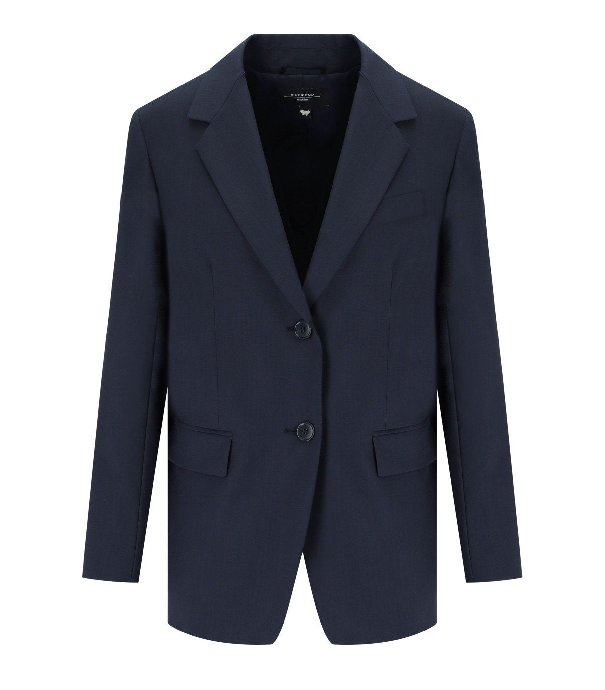 MAX MARA WEEKEND MATERIA BLUE SINGLE BREASTED BLAZER