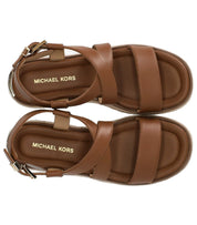 MICHAEL KORS LYNN BROWN PLATFORM SANDAL