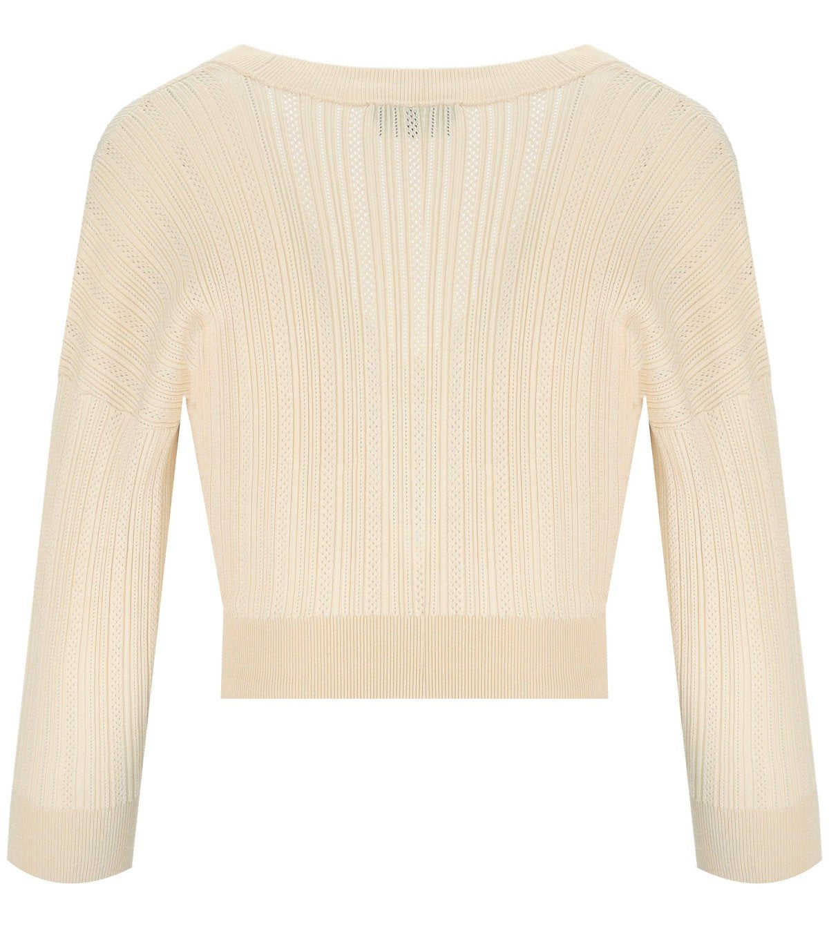 TOP IN MAGLIA CON SCOLLO A V BURRO ELISABETTA FRANCHI