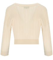 TOP IN MAGLIA CON SCOLLO A V BURRO ELISABETTA FRANCHI