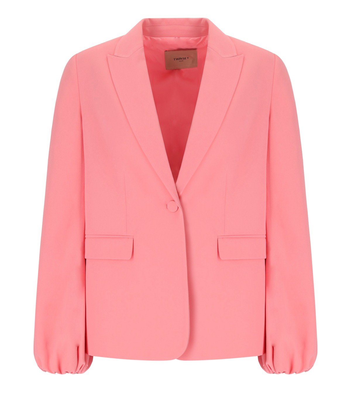TWINSET PINK SINGLE-BREASTED BLAZER