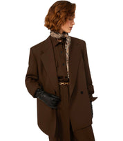 MAX MARA WEEKEND GINSENG BROWN SINGLE-BREASTED BLAZER
