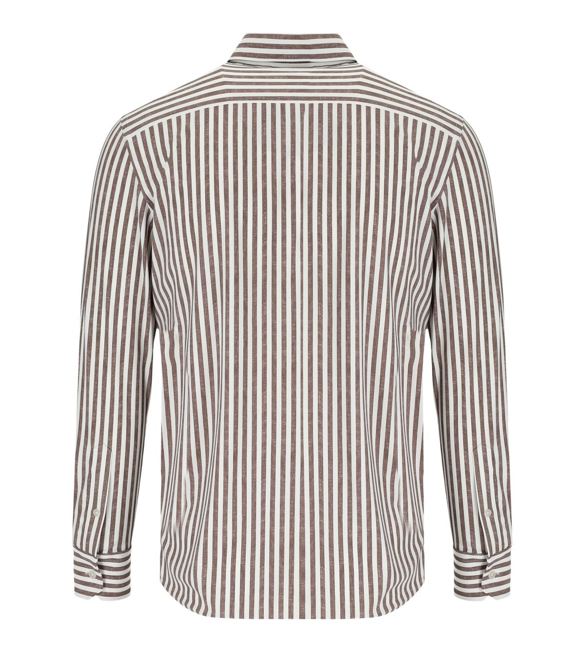 ARCHIVIUM WHITE AND BROWN STRIPED SHIRT