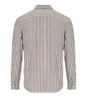 ARCHIVIUM WHITE AND BROWN STRIPED SHIRT