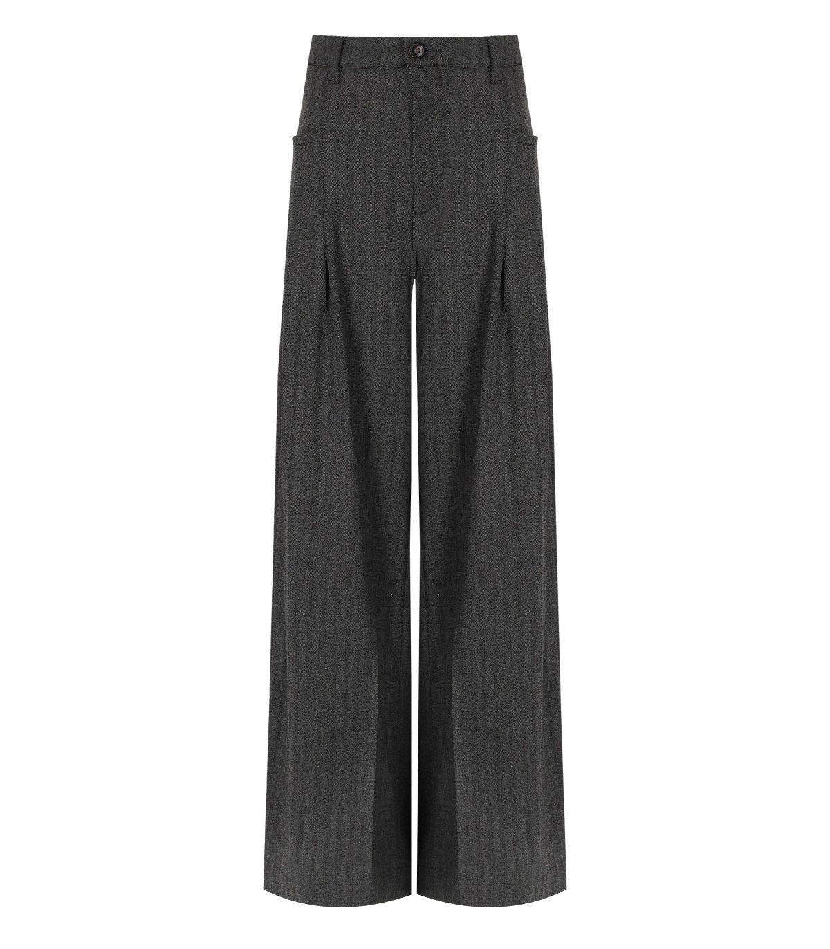 WHITE SAND ANTHRACITE GREY WIDE LEG PANTS