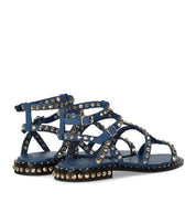 ASH PRECIOUS BLUE FLAT SANDAL