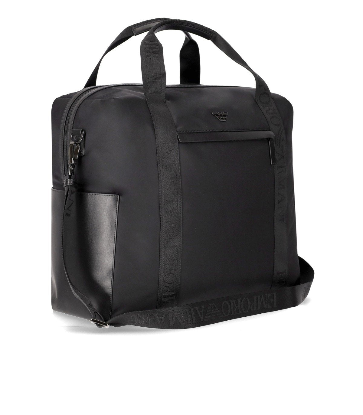 EMPORIO ARMANI NYLON BLACK DUFFLE BAG