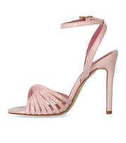 SANDALO CON TACCO VENTAGLIO ROSA NCUB