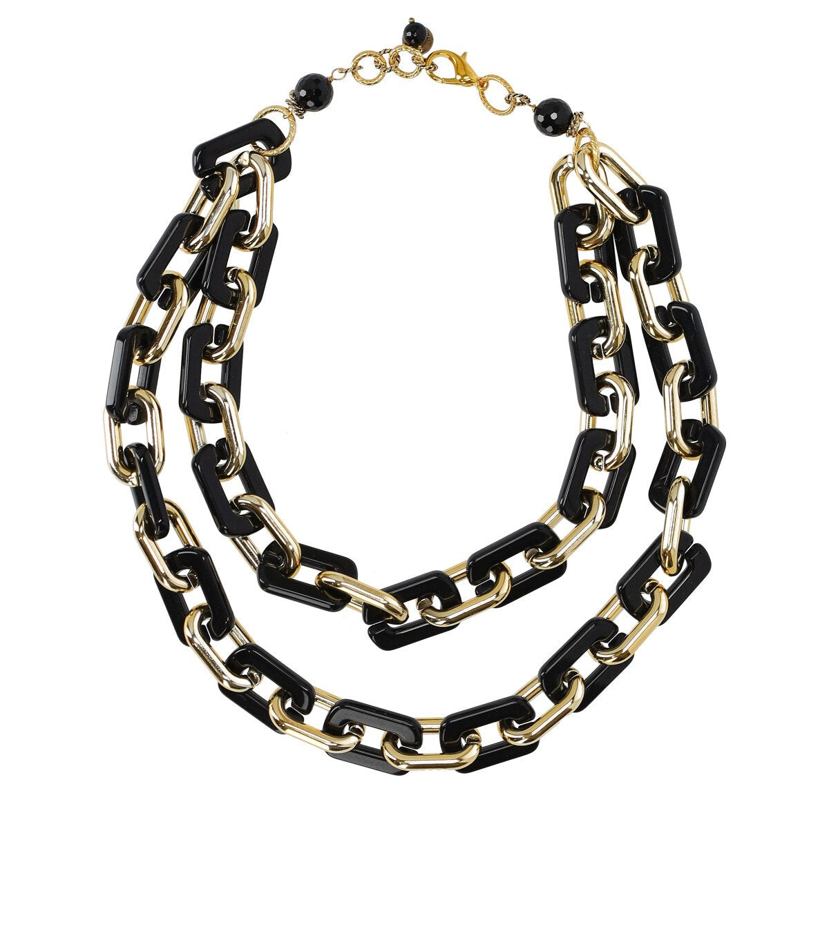 ÀLMALA GOLD ACETATE BLACK NECKLACE