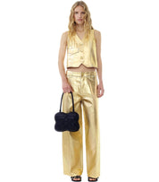 GANNI GOLD DENIM VEST