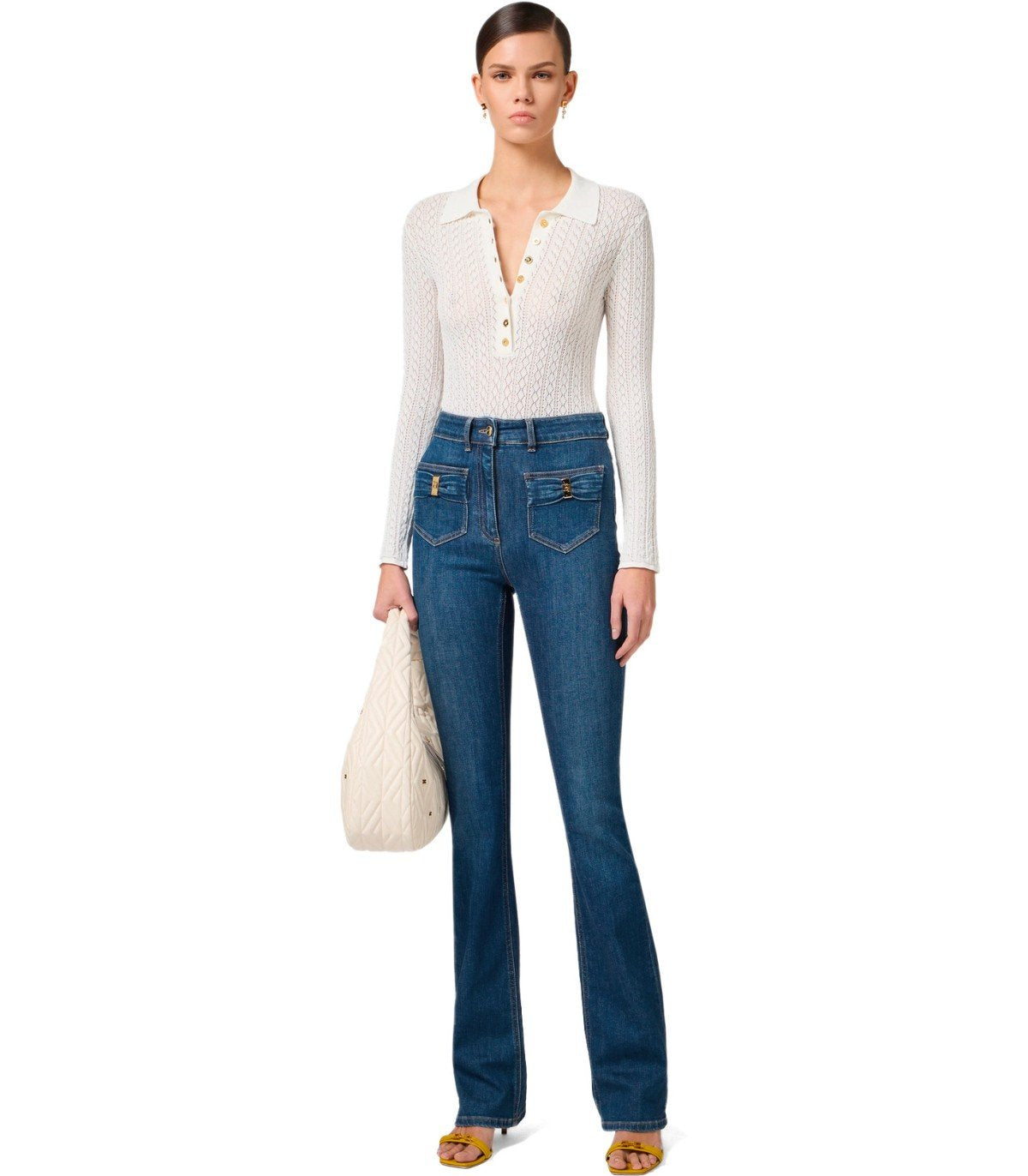 JEANS WITH BOW DETAIL ELISABETTA FRANCHI