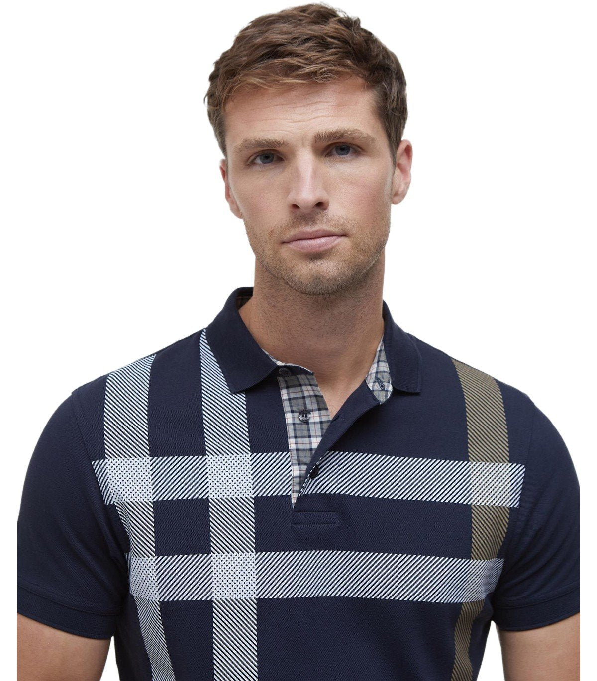 BARBOUR BLAINE NAVY BLUE POLO SHIRT