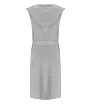 MM MAX MARA BADESSE GREY LONG SLEEVELESS CARDIGAN