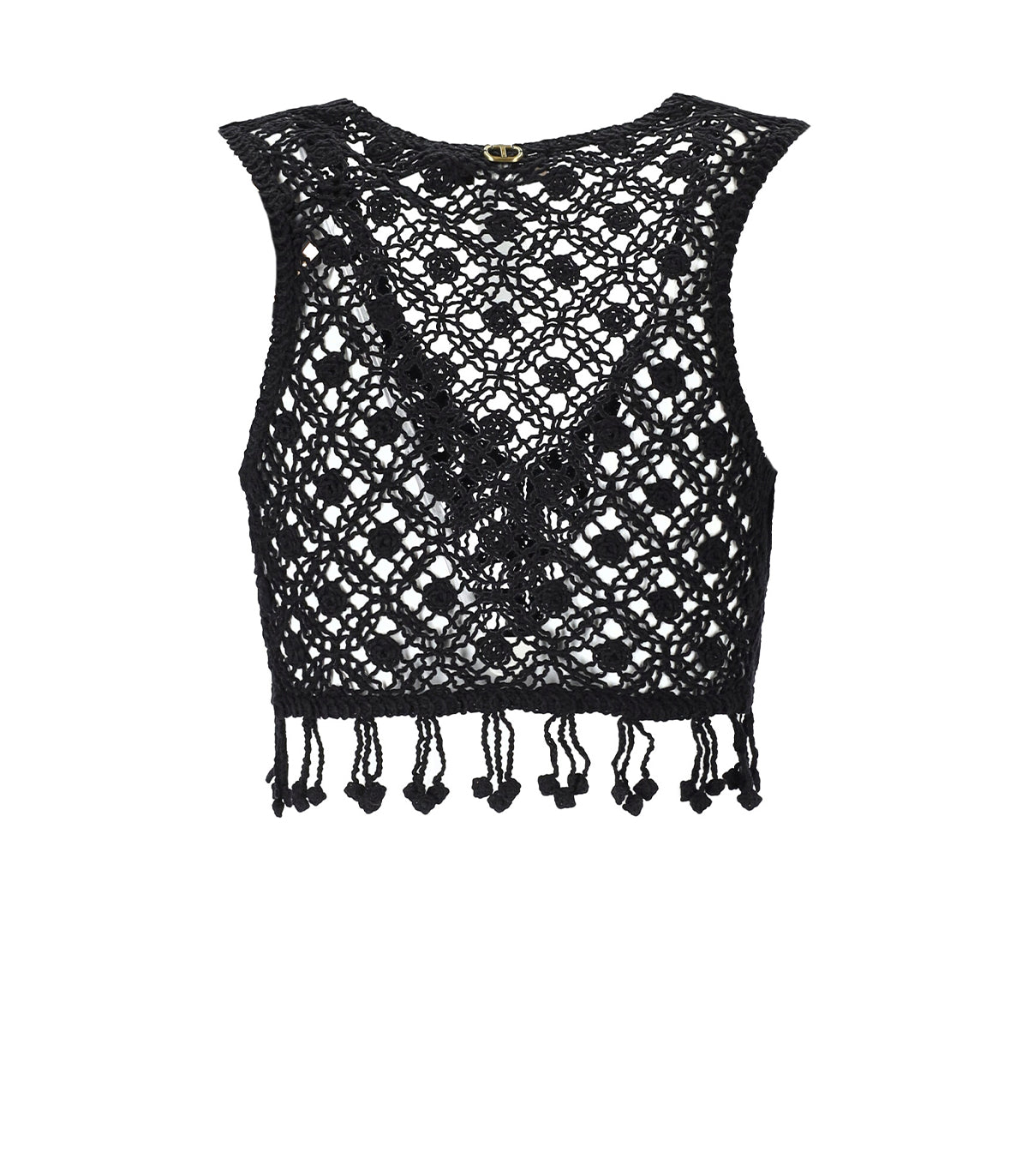 TOP CROCHET NERO TWINSET