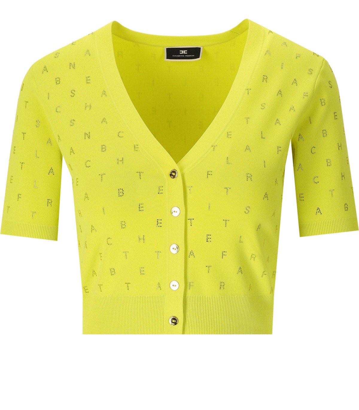 CARDIGAN CROP CON STRASS CEDRO ELISABETTA FRANCHI