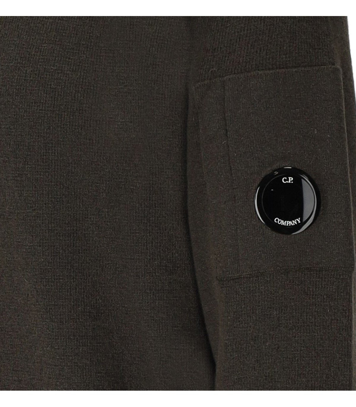 C.P. COMPANY OLIVE GREEN HOODED JUMPER