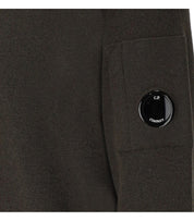 C.P. COMPANY OLIVE GREEN HOODED JUMPER
