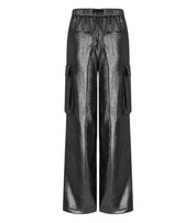 WHITE SAND GREY METAL KARGO PANTS