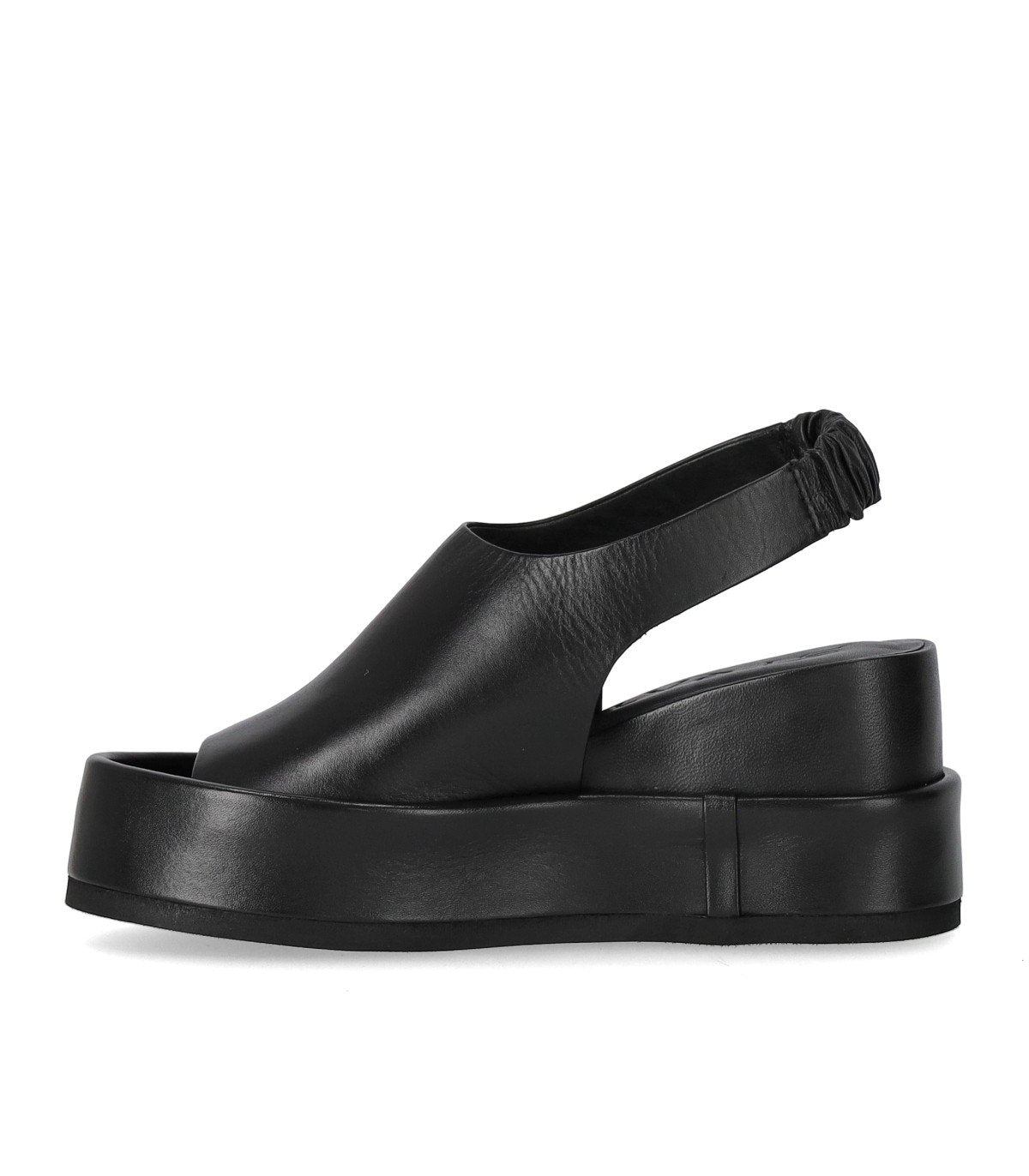 STRATEGIA BLACK WEDGE SANDAL