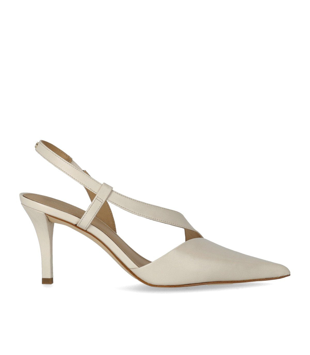 MICHAEL KORS JAIDA CREAM SLINGBACK PUMPS