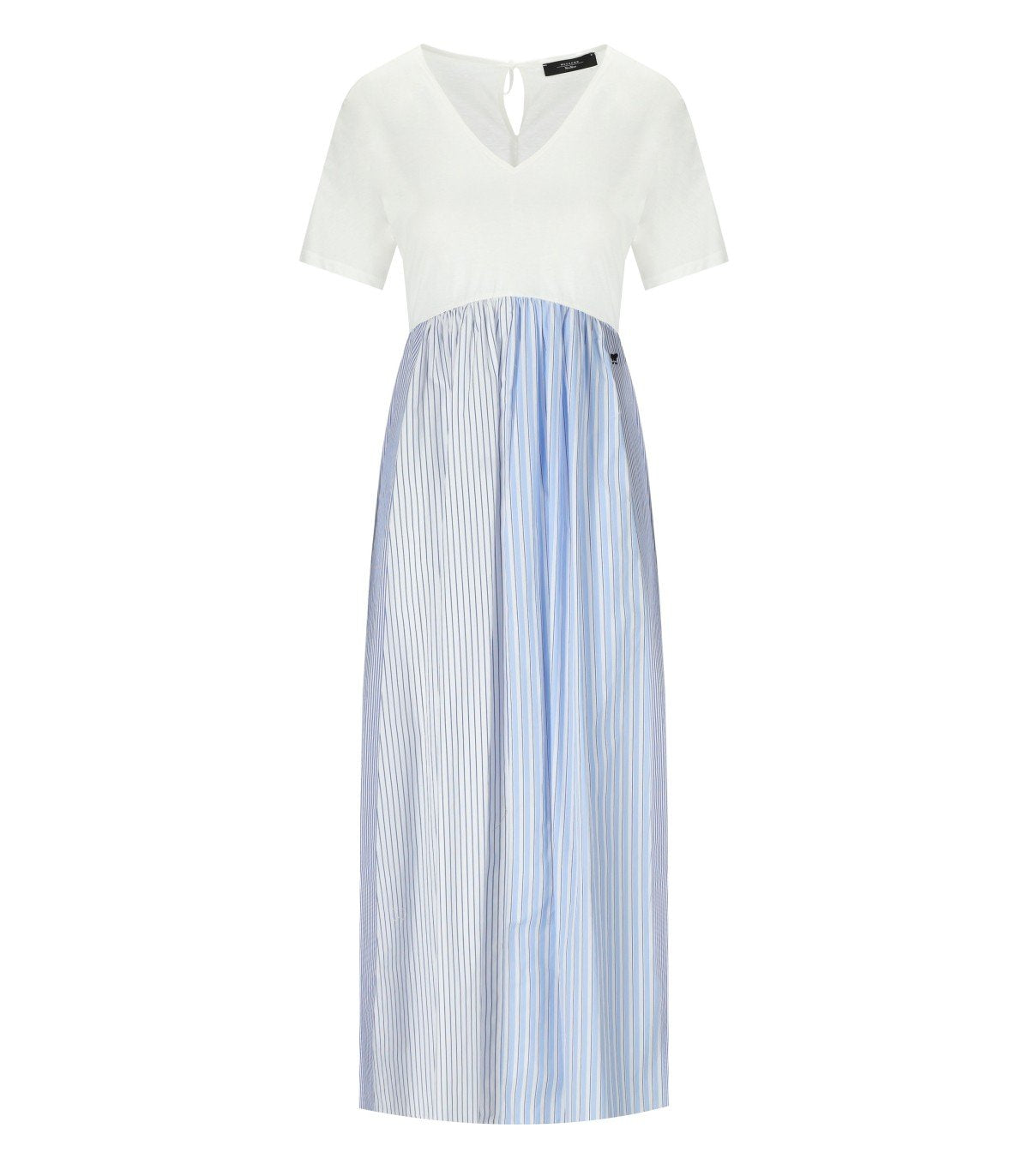 MAX MARA WEEKEND BRONZO WEISSES LANGES KLEID