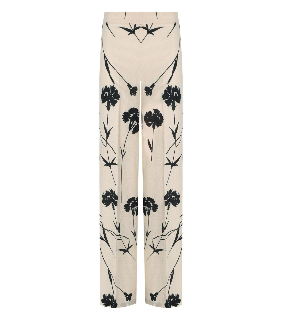 TWINSET CREAM FLORAL WIDE LEG PANTS