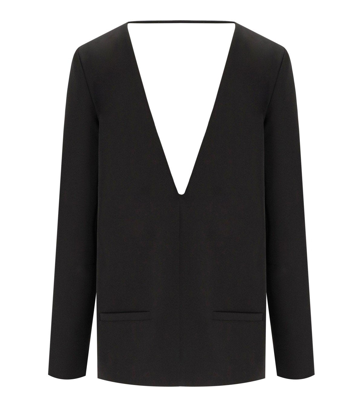 FEDERICA TOSI BLACK CADY BLOUSE