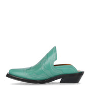 GANNI WESTERN GREEN MULE